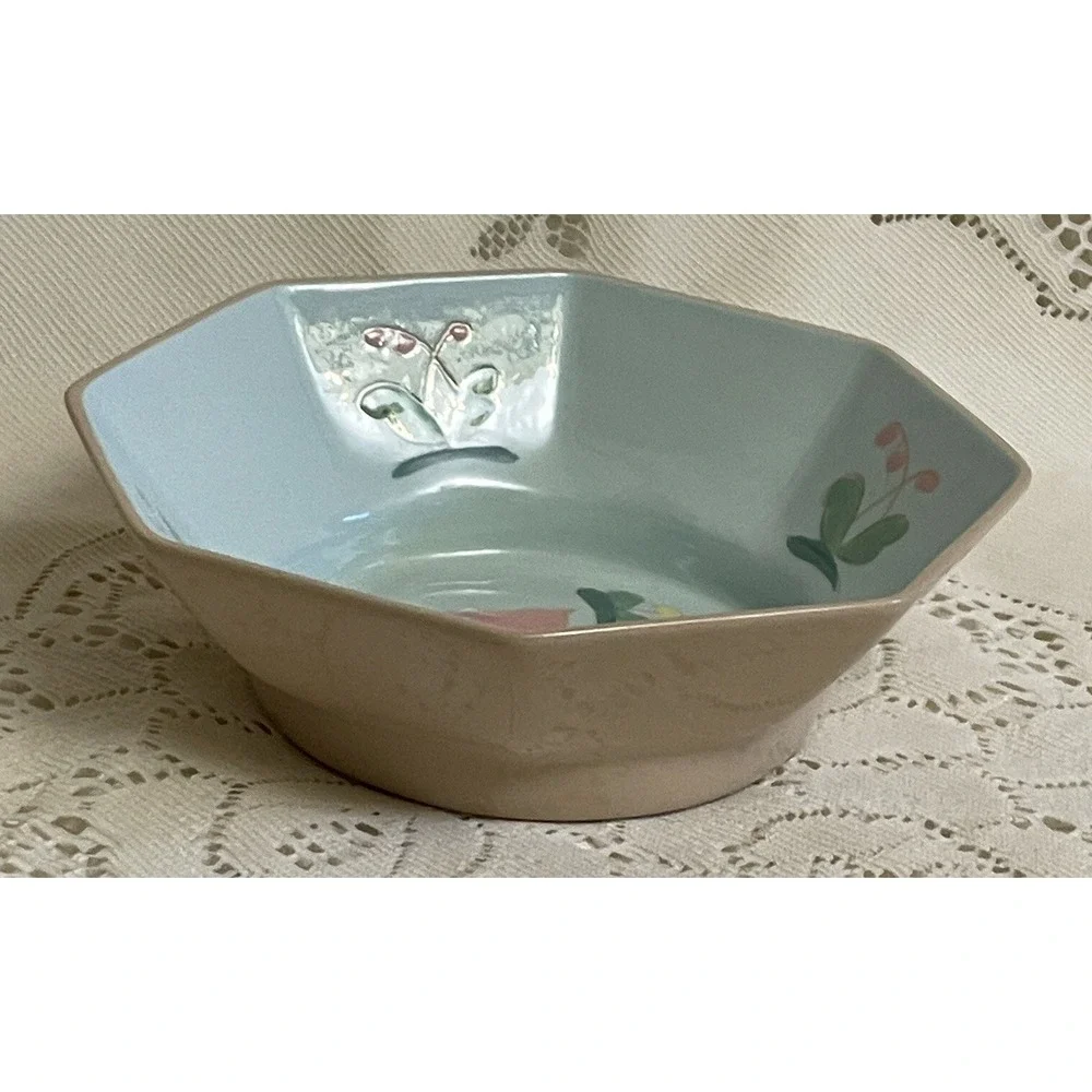 1940/50s Vally Werner Bowl Warrior California Handmade Whimsical Pink Buck Deer